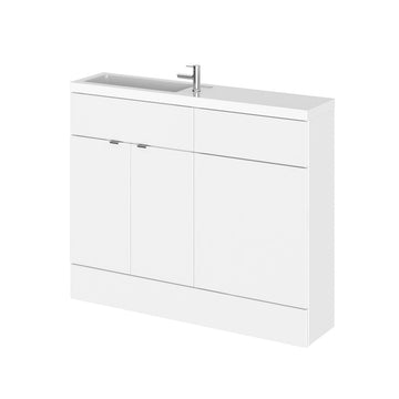 HR Fusion Floor Standing 2 Door Vanity Basin & WC Combination Compact 1100mm