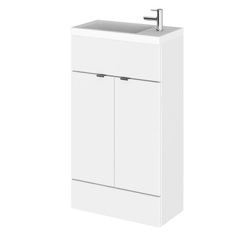 HR Fusion Floor Standing 2 Door Vanity Unit & Polymarble Basin Compact 500mm