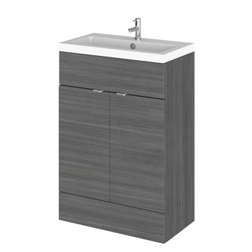 HR Fusion Floor Standing 2 Door Vanity Unit & Polymarble Basin 600mm