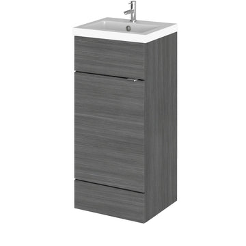 HR Fusion Floor Standing 1 Door Vanity Unit & Polymarble Basin 400mm