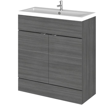 HR Fusion Floor Standing 2 Door Vanity Unit & Polymarble Basin 800mm