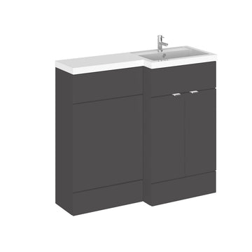 HR Fusion Floor Standing 2 Door Vanity Basin & WC Right Hand Combination 1000mm