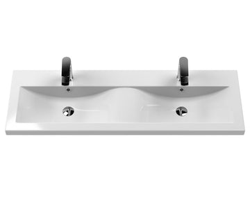 Deco 1200mm Wall Hung 4-Drawer Vanity & Double Basin