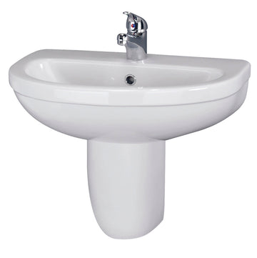 Ivo 550mm Basin 1 Tap Hole & Semi Pedestal