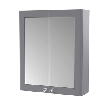 Classique Wall Hung 2 Door Mirror Cabinet, 600mm