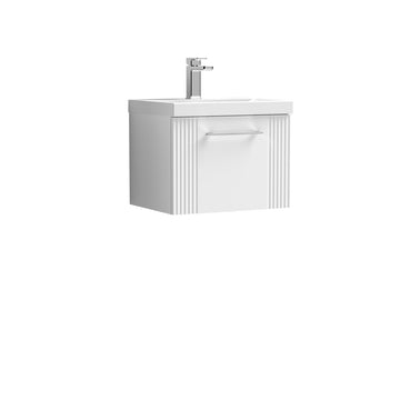 Deco 500mm Wall Hung Single Drawer Vanity & Mid-Edge Basin