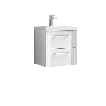 Deco 500mm Wall Hung 2-Drawer Vanity & Mid-Edge Basin