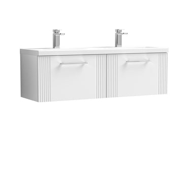 Deco 1200mm Wall Hung 2-Drawer Vanity & Double Basin