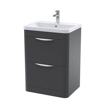 Parade Floor Standing 2 Drawer Vanity Unit with Ceramic Basin 600mm