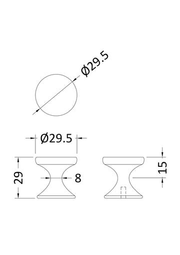 Handles Indented Round Knob