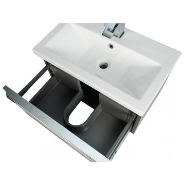 KARTELL Kore 500mm Wall Mounted Single Drawer Unit & Ceramic Basin