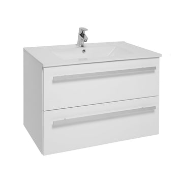 Kartell Purity 800 White 2 Drawer Wall Mounted Vanity Unit and Slim Basin