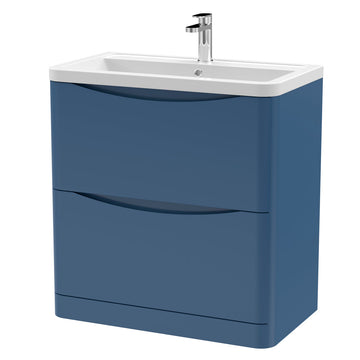 Lunar Floor Standing 2 Drawer Unit & Ceramic Basin, 800mm