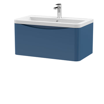 Lunar Wall Hung 1 Drawer Unit & Ceramic Basin, 800mm