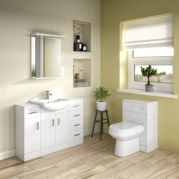 Mayford Floor Standing 2 Door Vanity Unit with Square Basin 550mm