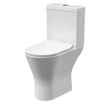 Freya Comfort Height Rimless Toilet Pan, Cistern & Seat