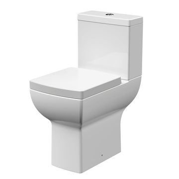 Ava Comfort Height Toilet Pan, Cistern & Seat