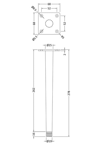 Wall Hung Vanity Decorative Leg Set