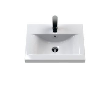 Deco 500mm Wall Hung Single Drawer Vanity & Mid-Edge Basin