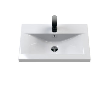 Arno 600mm Wall Hung 1-Drawer Vanity & Mid-Edge Basin