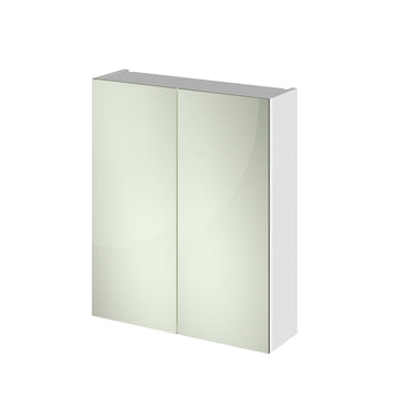 Arno Wall Hung 2 Soft Close Door 50/50 Mirror Cabinet, 600mm