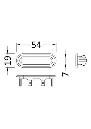 Oval Chrome Overflow Cover