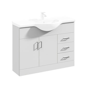 Mayford Floor Standing 3 Door 2 Drawer Vanity Unit 1050mm