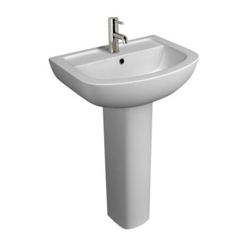 Prestige Studio Basin with Full Pedestal 550mm Wide 1 Tap Hole