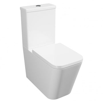 Prestige Genoa Square Fully Back to Wall Close Coupled Toilet With Cistern And Premium Soft Close Seat