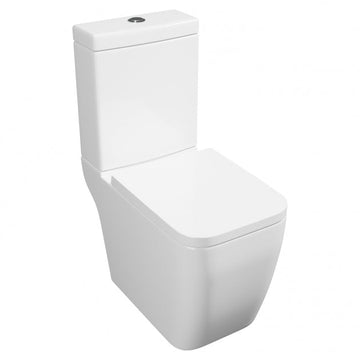 Prestige Genoa Square Close Coupled Rimless Toilet With Cistern And Premium Soft Close Seat