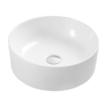 Prestige Lois Round Sit-On Countertop Basin 425mm Wide - White