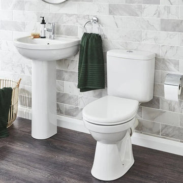 Prestige Milton Close Coupled Toilet With Cistern And Soft Close Seat