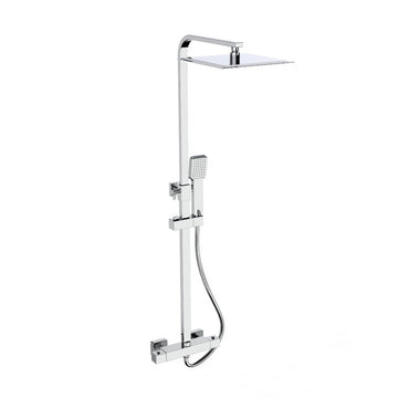 Prestige Pure Thermostatic Bar Shower with Ultra Slim Stainless Shower Drencher and Sliding Handset