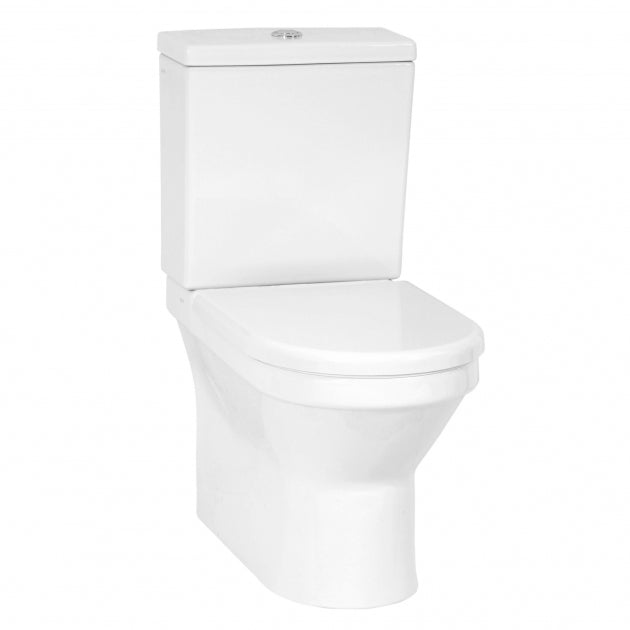 Style Open Back Close Coupled Toilet Pan With Cistern And Soft Close Seat