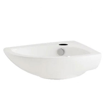 Prestige Uranus Corner Cloakroom Basin 410mm Projection 1 Tap Hole