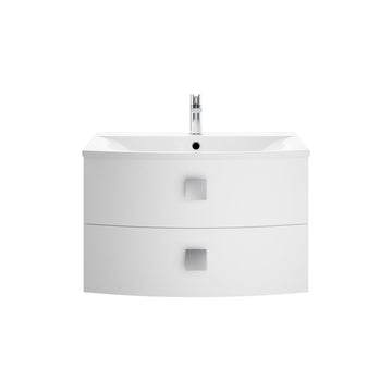 HR Sarenna Wall Hung 2 Drawer Vanity Unit with Polymarble Basin 700mm