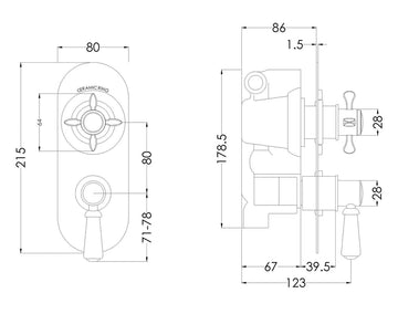 Selby Traditional Twin Concealed Valve