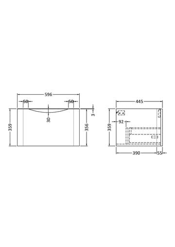 Components Wall Hung 1 Drawer Unit, 600mm