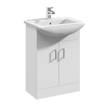 Mayford Floor Standing 2 Door Vanity Unit with Square Basin 550mm