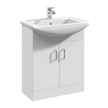 Mayford Floor Standing 2 Door Vanity Unit with Square Basin 650mm