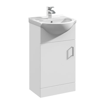 Mayford Floor Standing Single Door Vanity Unit with Round Basin 450mm