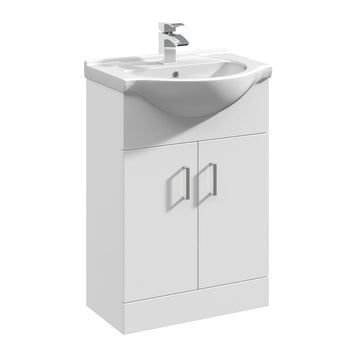 Mayford Floor Standing 2 Door Vanity Unit with Round Basin 550mm