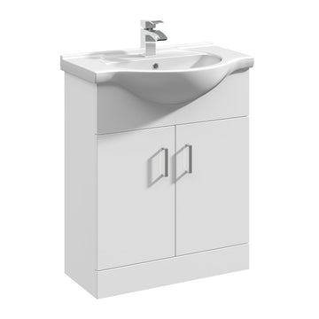 Mayford Floor Standing 2 Door Vanity Unit with Round Basin 650mm