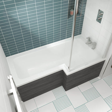 Right Hand Square Shower Bath